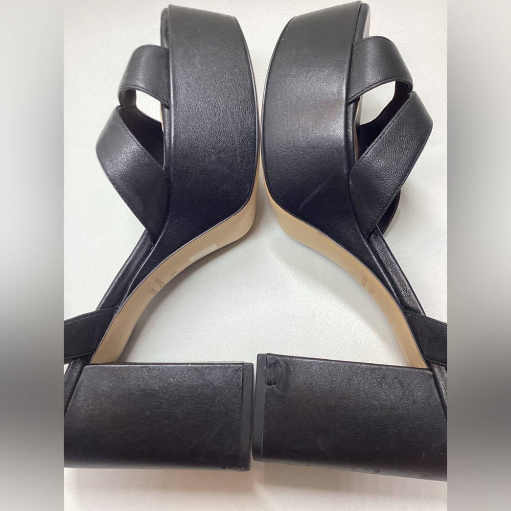 Stuart Weitzman Miami Black Strappy Block Heel Sandals with Ankle Buckle Size 10 - Picture 9 of 16